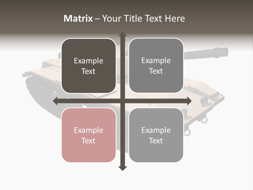 A Tank With A Gun On Top Of It PowerPoint Template