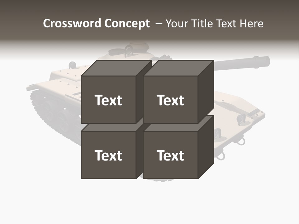 A Tank With A Gun On Top Of It PowerPoint Template