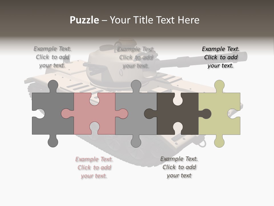 A Tank With A Gun On Top Of It PowerPoint Template