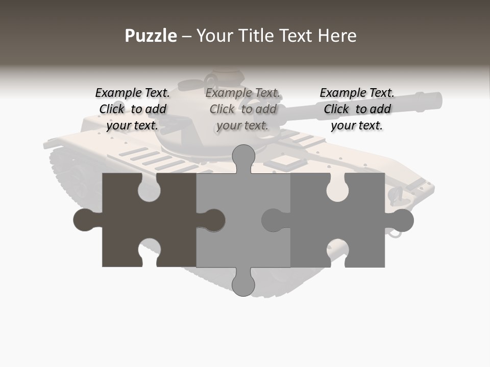 A Tank With A Gun On Top Of It PowerPoint Template