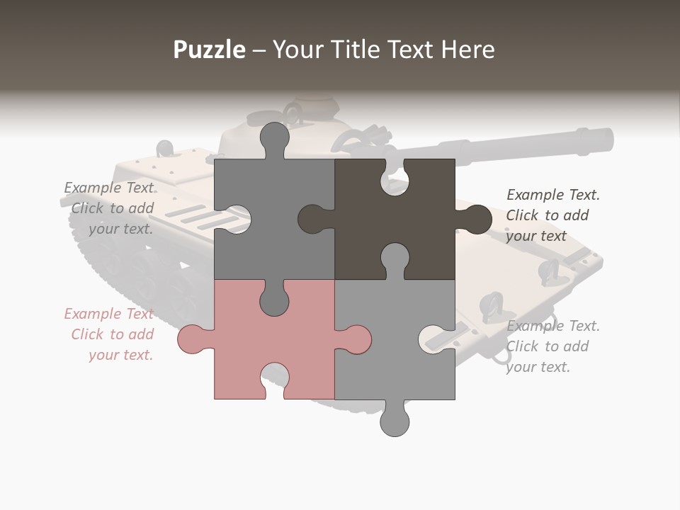 A Tank With A Gun On Top Of It PowerPoint Template