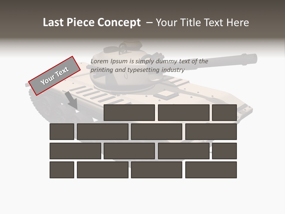 A Tank With A Gun On Top Of It PowerPoint Template