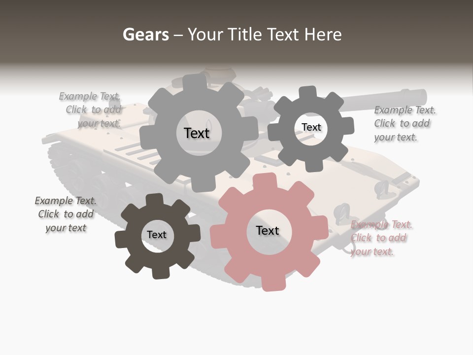 A Tank With A Gun On Top Of It PowerPoint Template