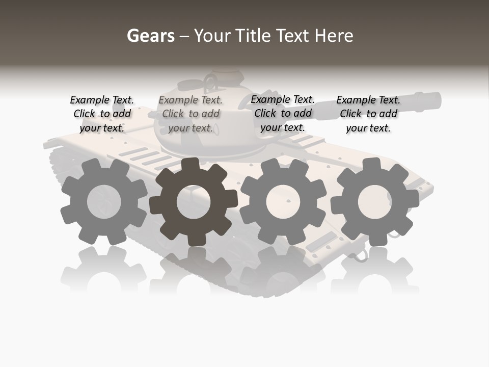 A Tank With A Gun On Top Of It PowerPoint Template