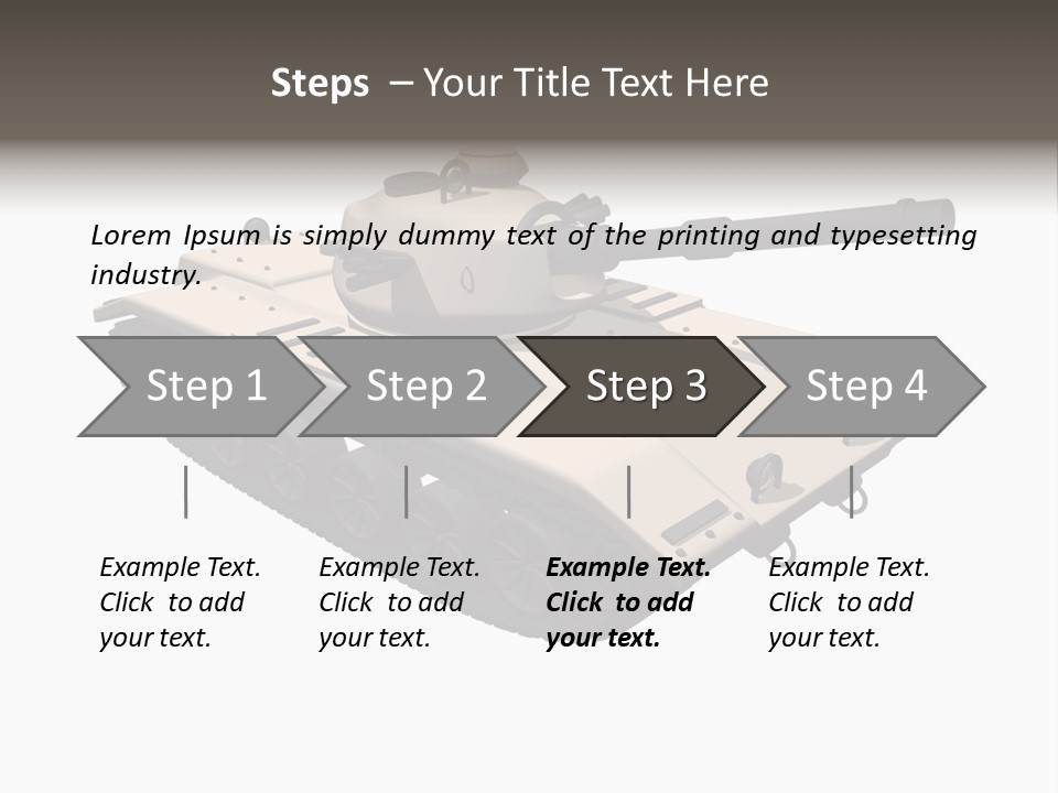 A Tank With A Gun On Top Of It PowerPoint Template