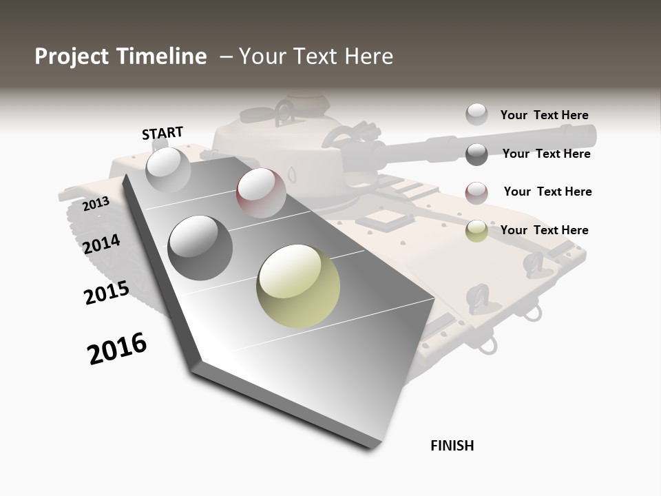 A Tank With A Gun On Top Of It PowerPoint Template