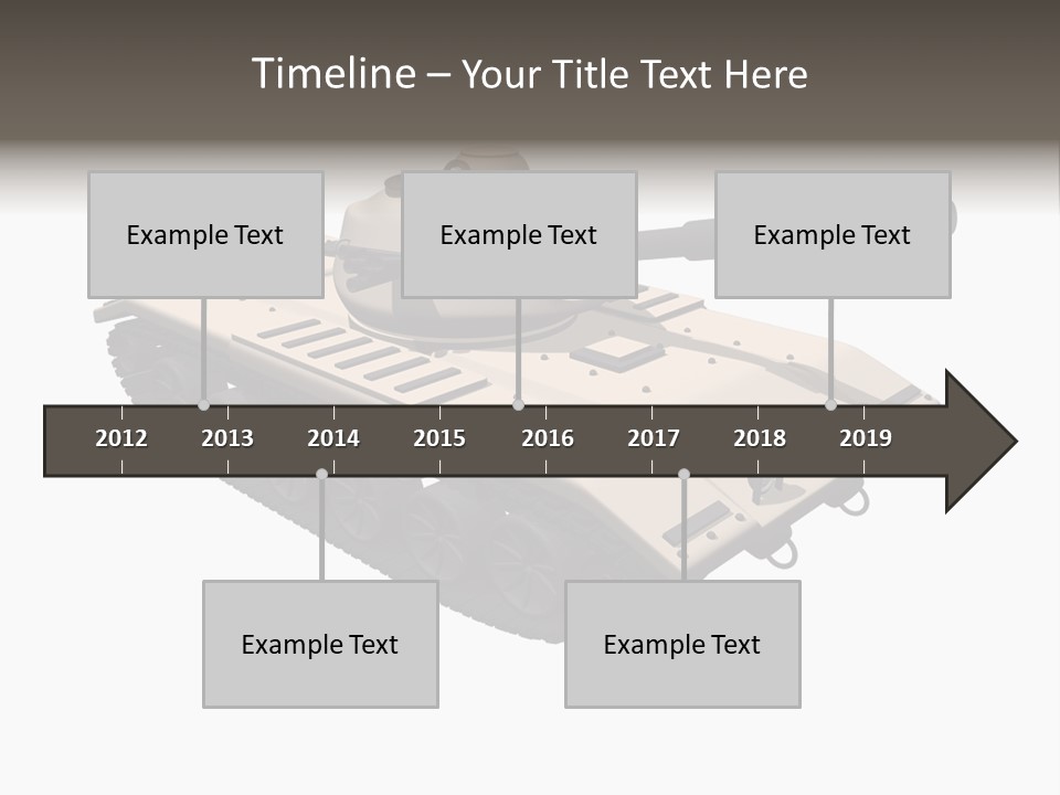 A Tank With A Gun On Top Of It PowerPoint Template