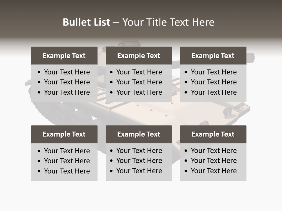 A Tank With A Gun On Top Of It PowerPoint Template