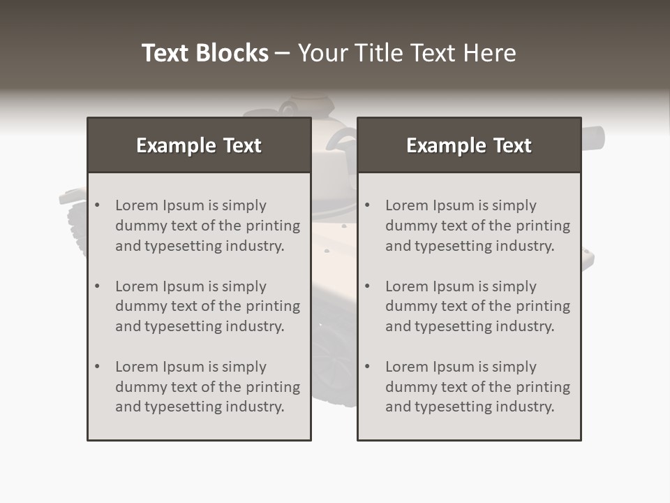 A Tank With A Gun On Top Of It PowerPoint Template
