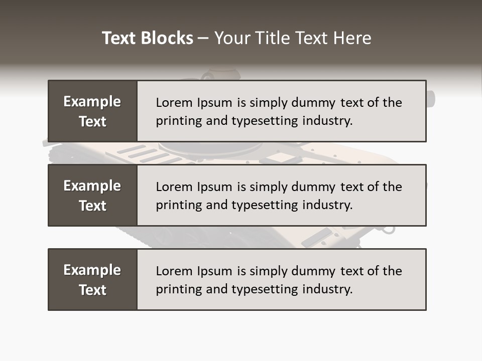 A Tank With A Gun On Top Of It PowerPoint Template