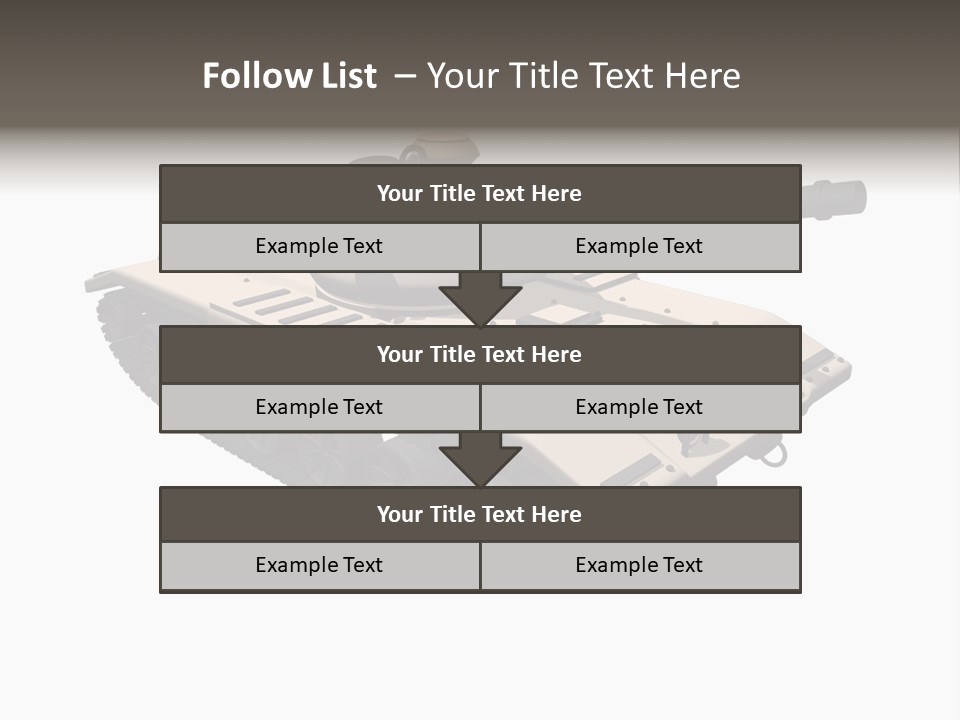 A Tank With A Gun On Top Of It PowerPoint Template