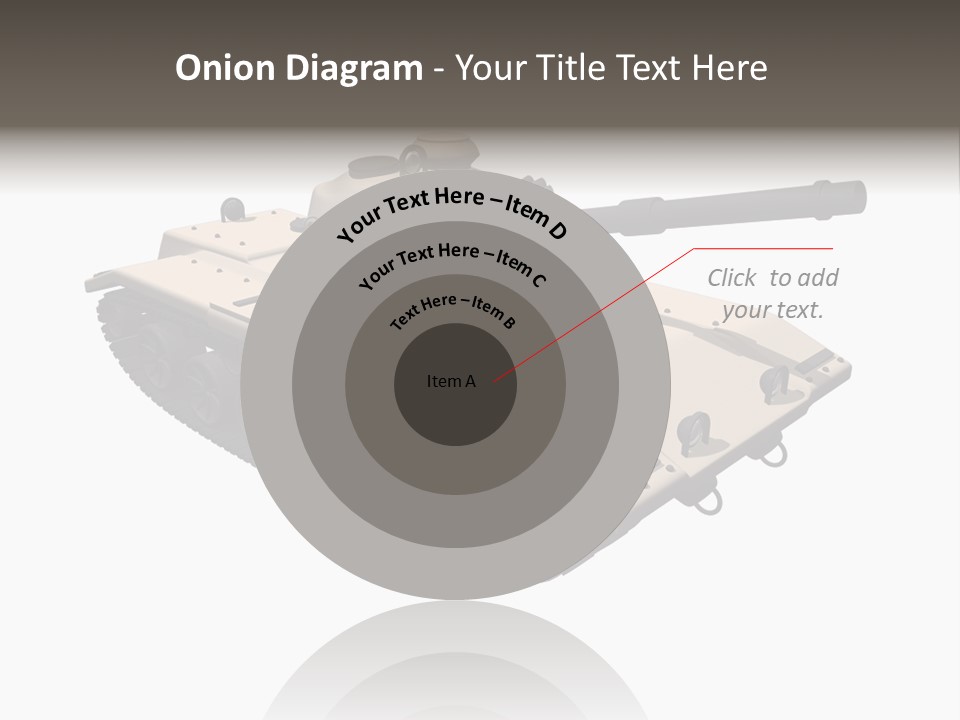 A Tank With A Gun On Top Of It PowerPoint Template