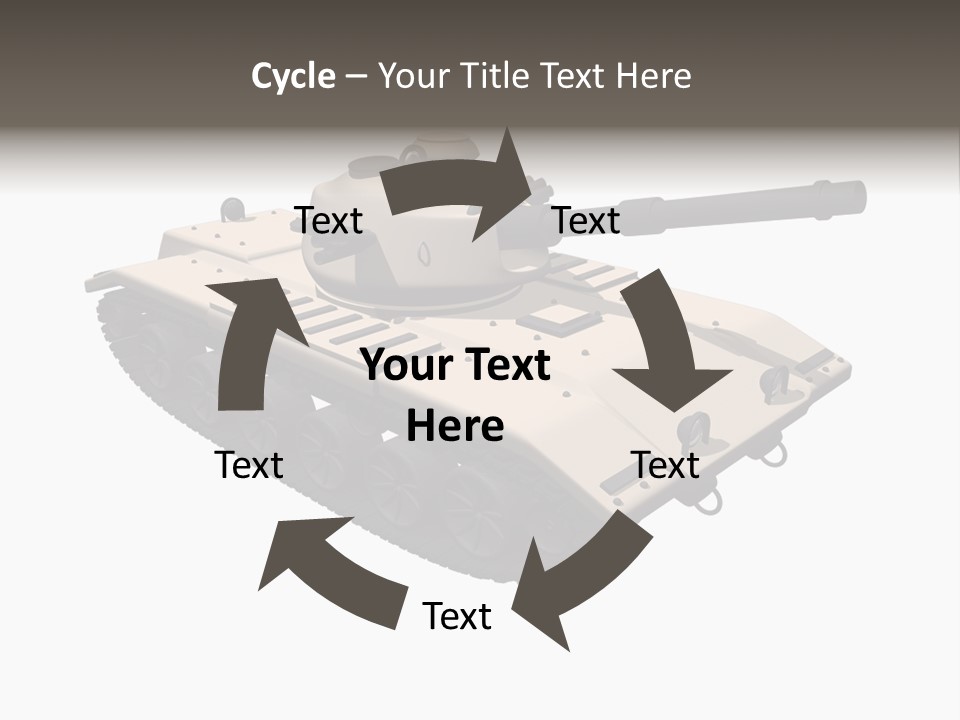 A Tank With A Gun On Top Of It PowerPoint Template