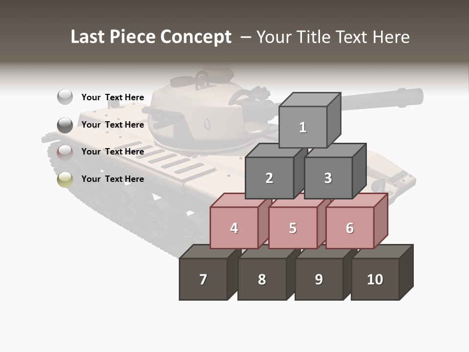 A Tank With A Gun On Top Of It PowerPoint Template