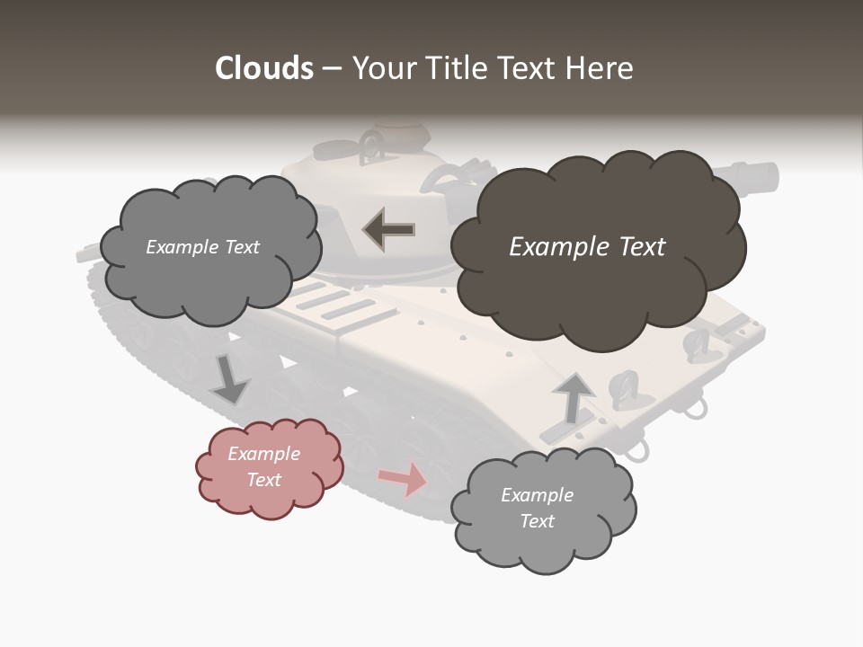 A Tank With A Gun On Top Of It PowerPoint Template