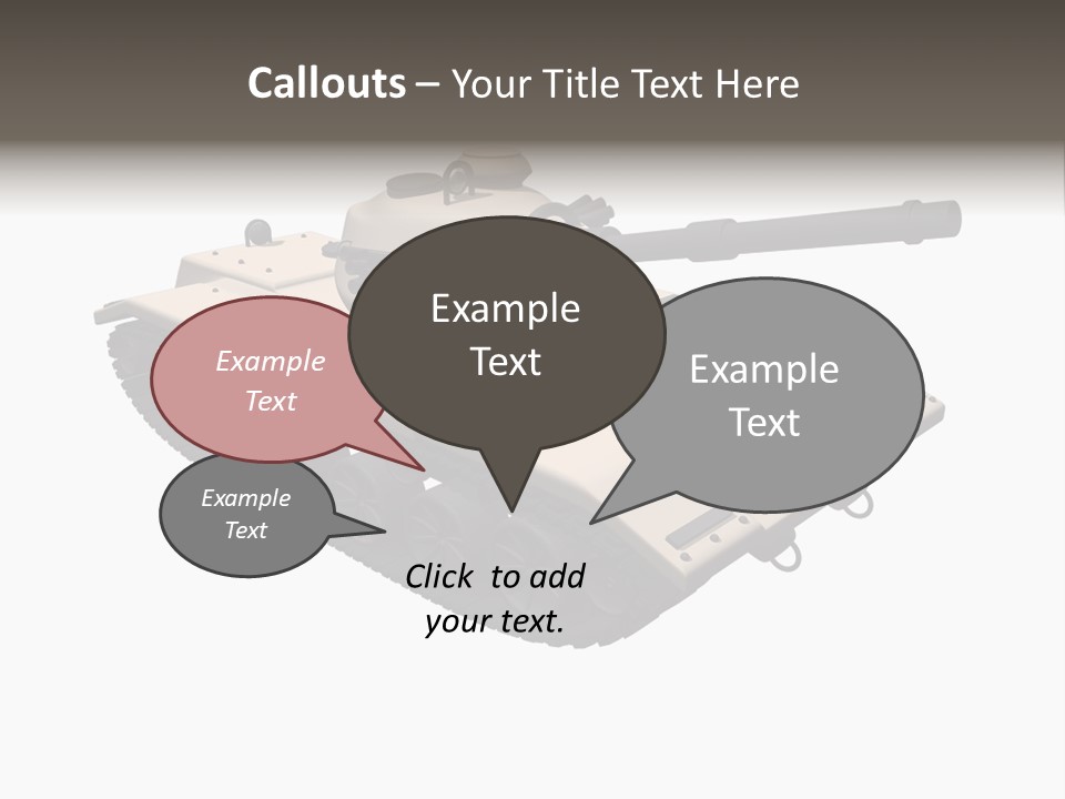 A Tank With A Gun On Top Of It PowerPoint Template