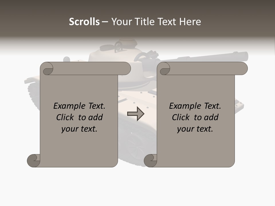A Tank With A Gun On Top Of It PowerPoint Template