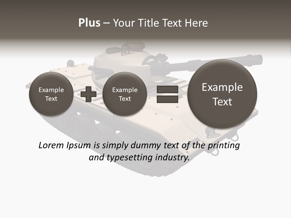 A Tank With A Gun On Top Of It PowerPoint Template