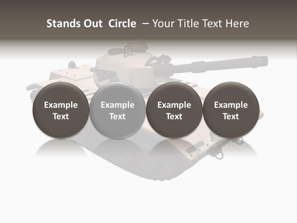 A Tank With A Gun On Top Of It PowerPoint Template
