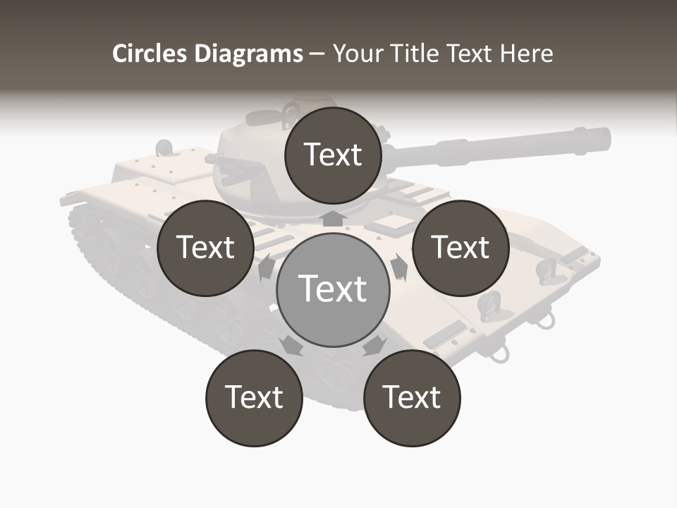 A Tank With A Gun On Top Of It PowerPoint Template