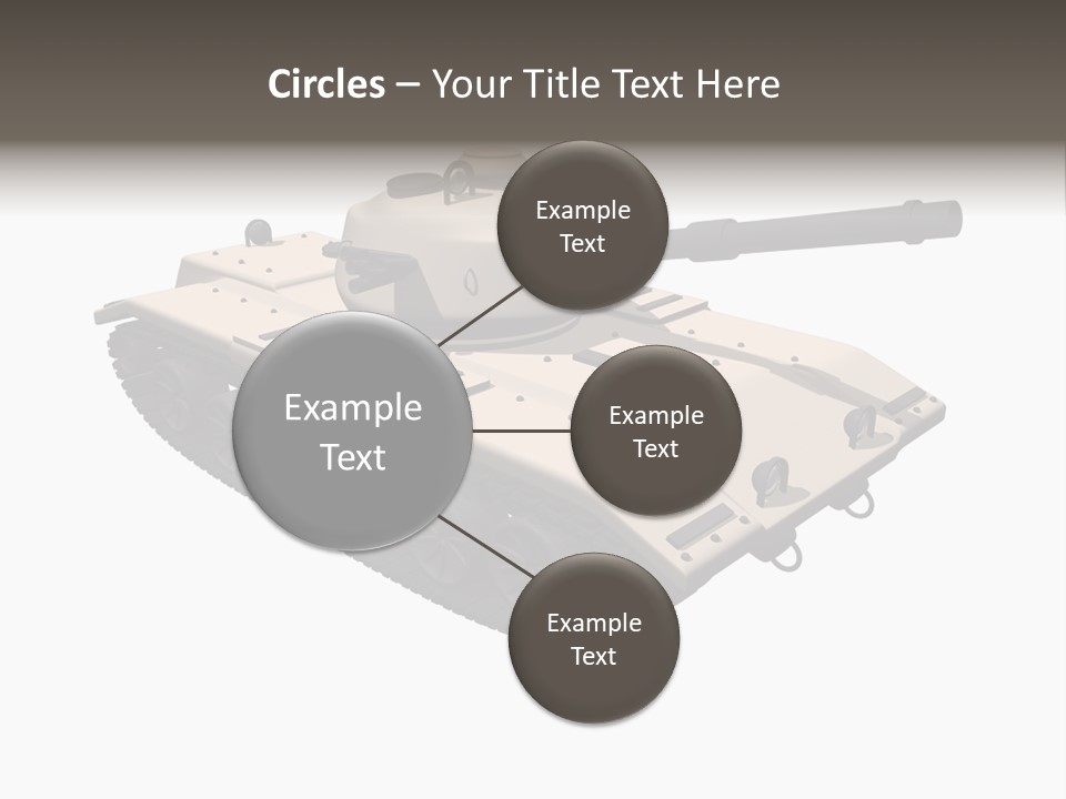 A Tank With A Gun On Top Of It PowerPoint Template