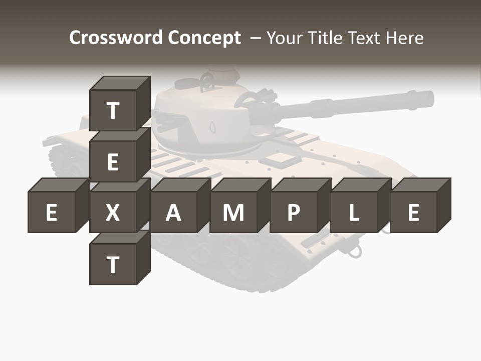 A Tank With A Gun On Top Of It PowerPoint Template