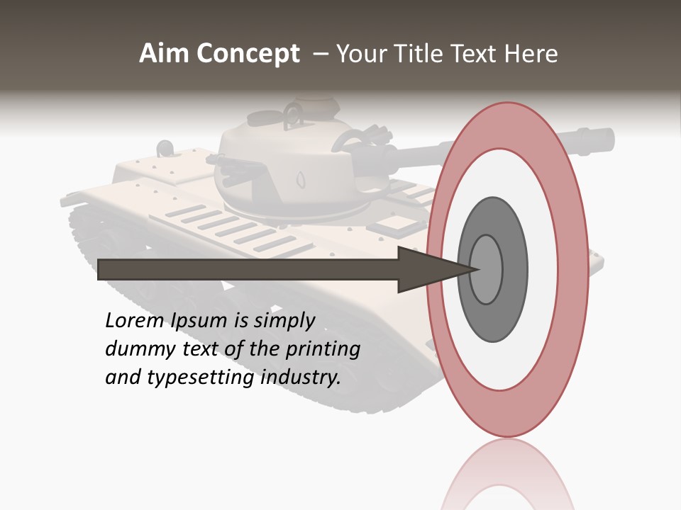 A Tank With A Gun On Top Of It PowerPoint Template