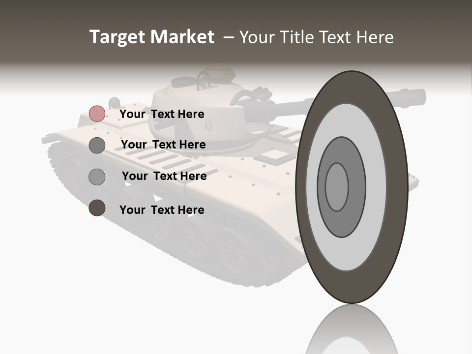 A Tank With A Gun On Top Of It PowerPoint Template