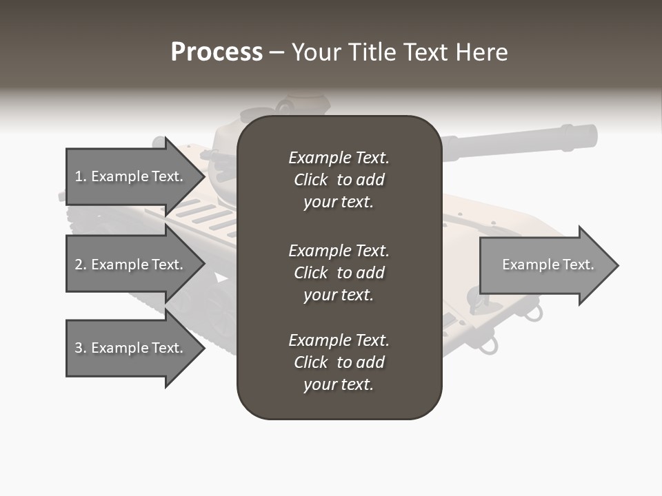 A Tank With A Gun On Top Of It PowerPoint Template