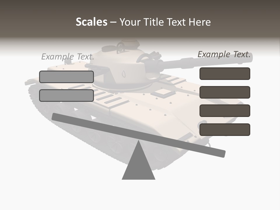 A Tank With A Gun On Top Of It PowerPoint Template