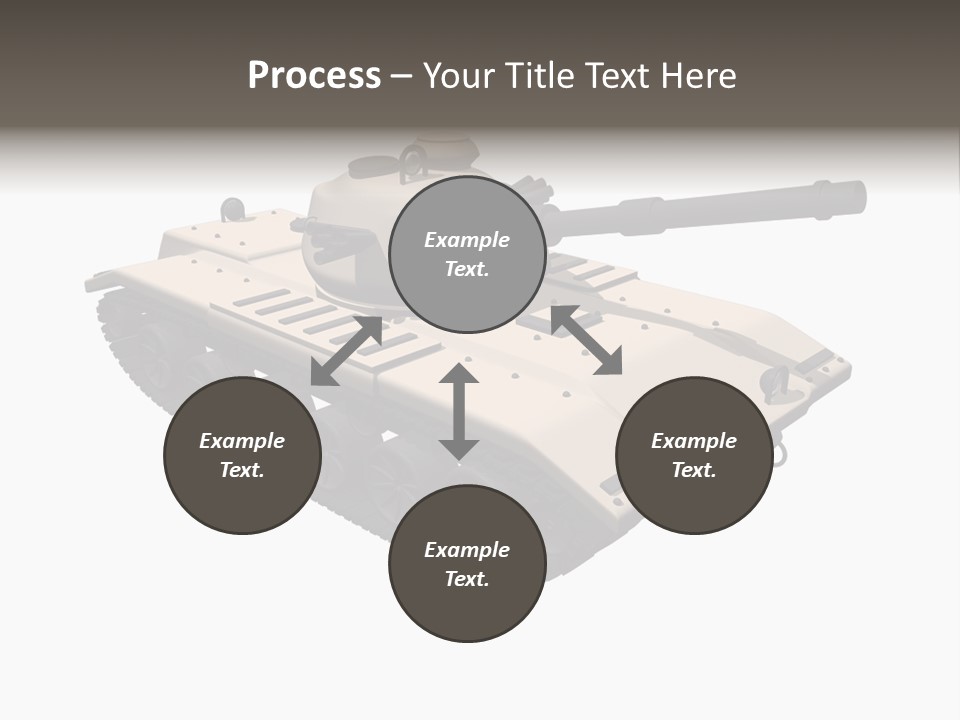 A Tank With A Gun On Top Of It PowerPoint Template