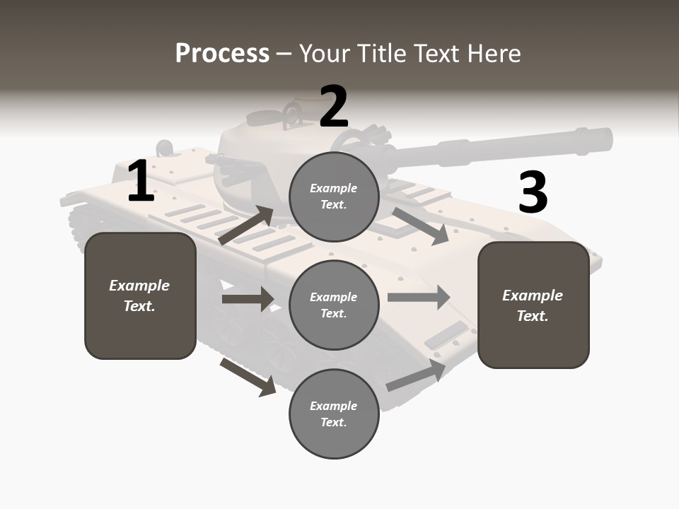 A Tank With A Gun On Top Of It PowerPoint Template