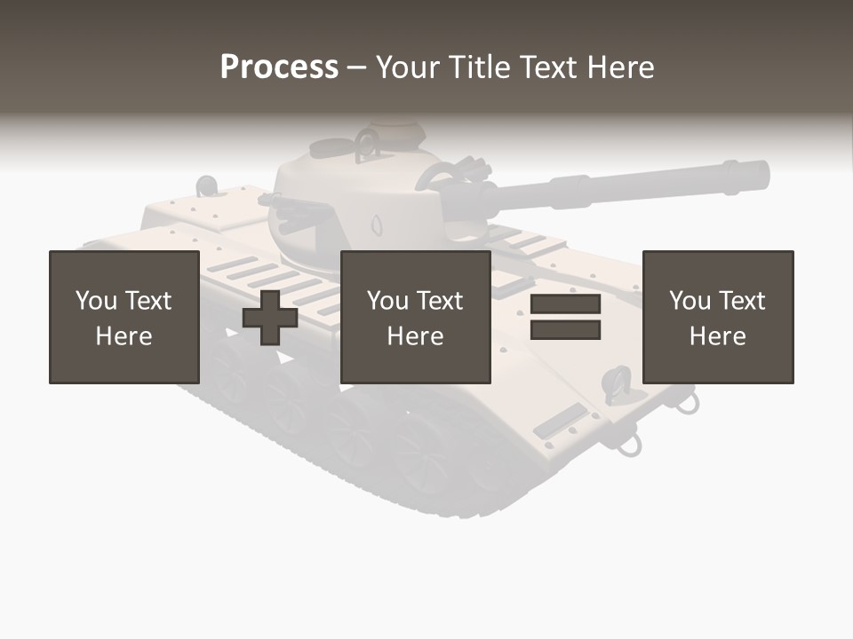 A Tank With A Gun On Top Of It PowerPoint Template