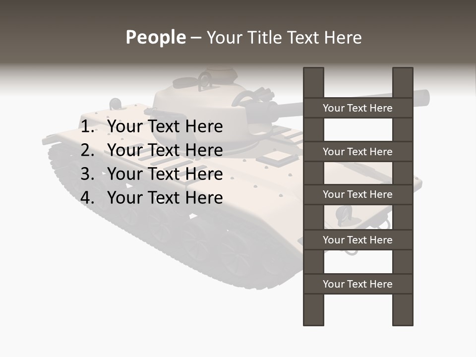 A Tank With A Gun On Top Of It PowerPoint Template
