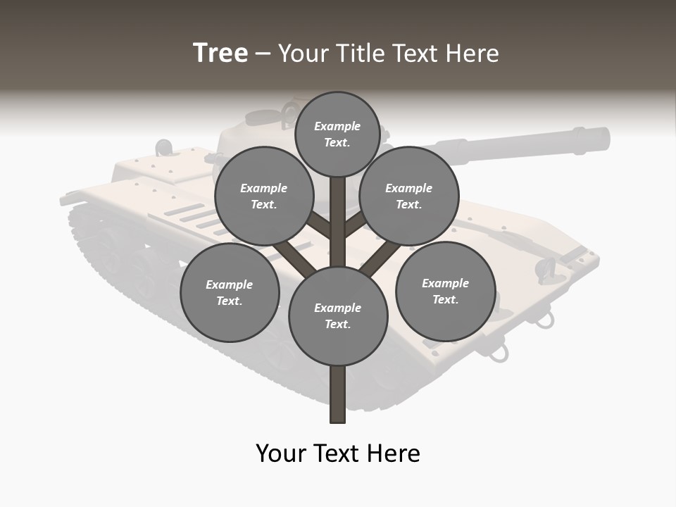A Tank With A Gun On Top Of It PowerPoint Template