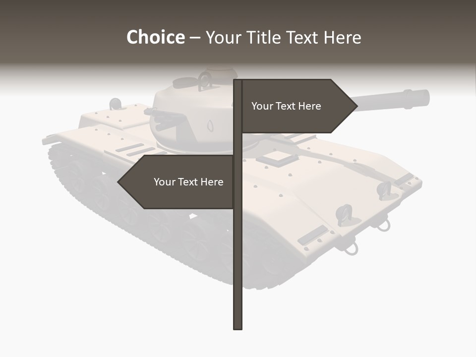 A Tank With A Gun On Top Of It PowerPoint Template