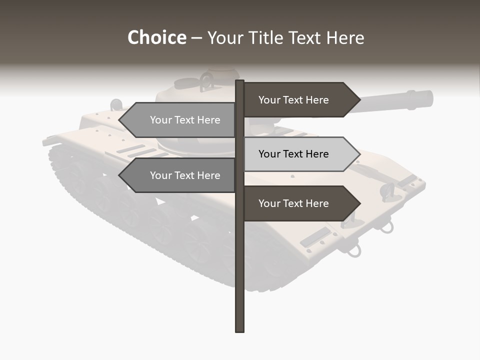 A Tank With A Gun On Top Of It PowerPoint Template