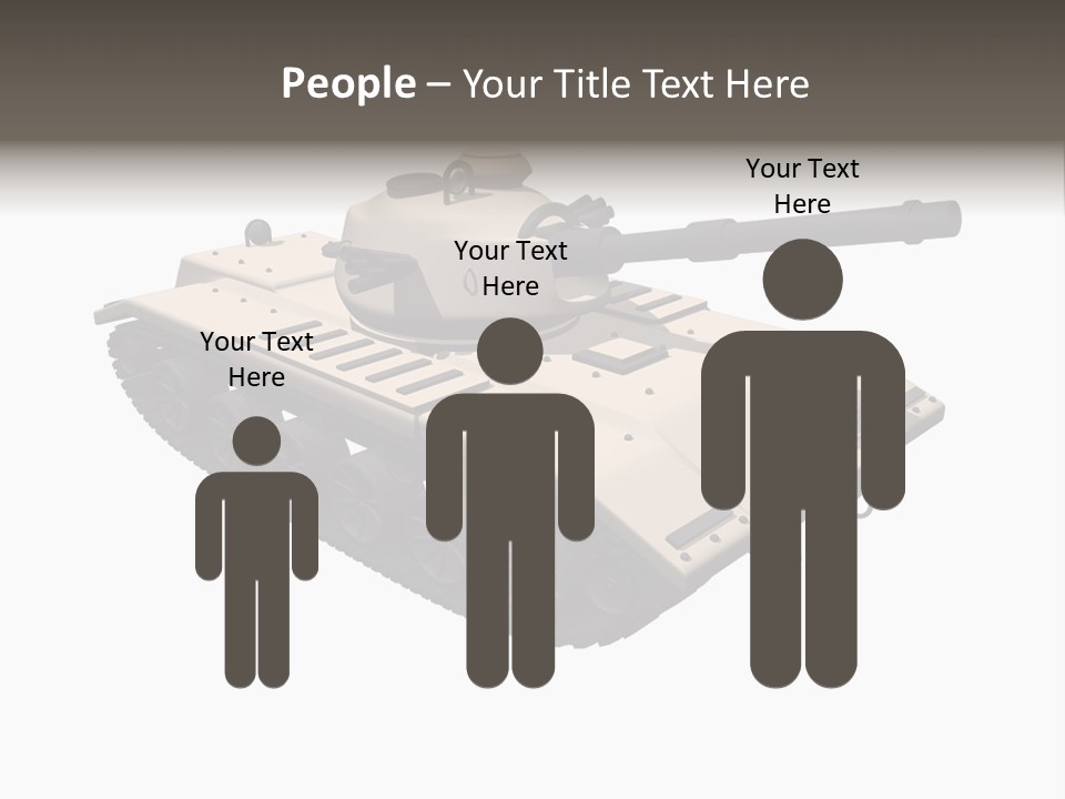 A Tank With A Gun On Top Of It PowerPoint Template