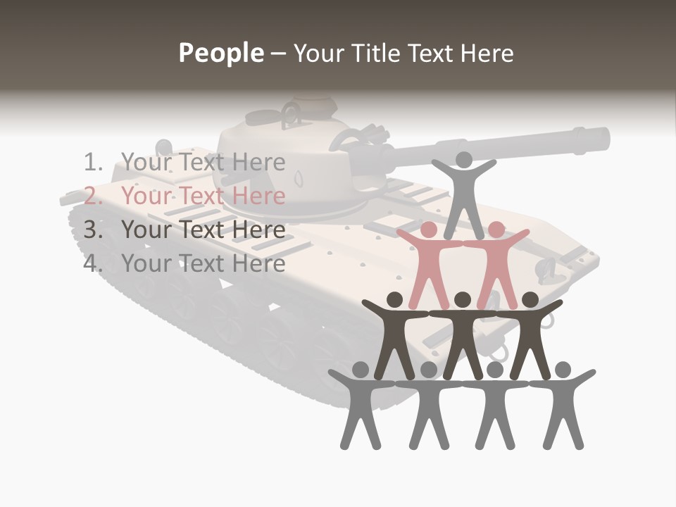 A Tank With A Gun On Top Of It PowerPoint Template