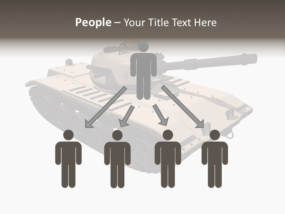 A Tank With A Gun On Top Of It PowerPoint Template