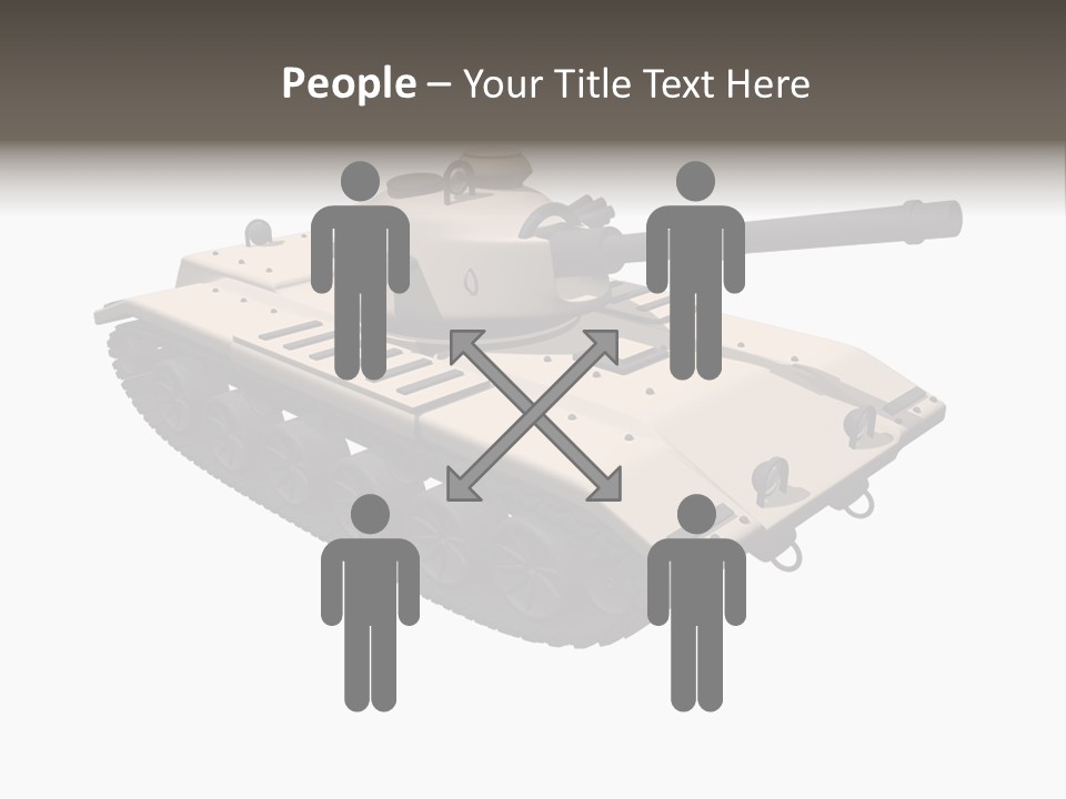 A Tank With A Gun On Top Of It PowerPoint Template