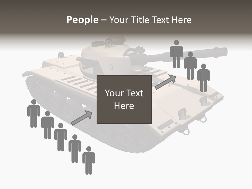 A Tank With A Gun On Top Of It PowerPoint Template