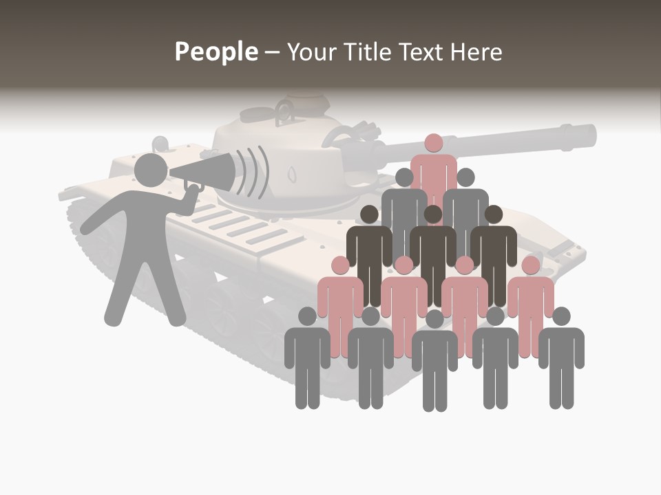 A Tank With A Gun On Top Of It PowerPoint Template