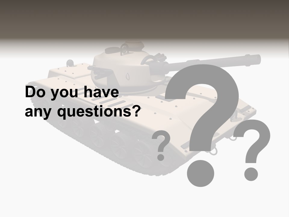 A Tank With A Gun On Top Of It PowerPoint Template