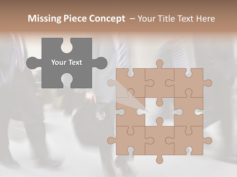 A Group Of Business People Walking Down A Street PowerPoint Template