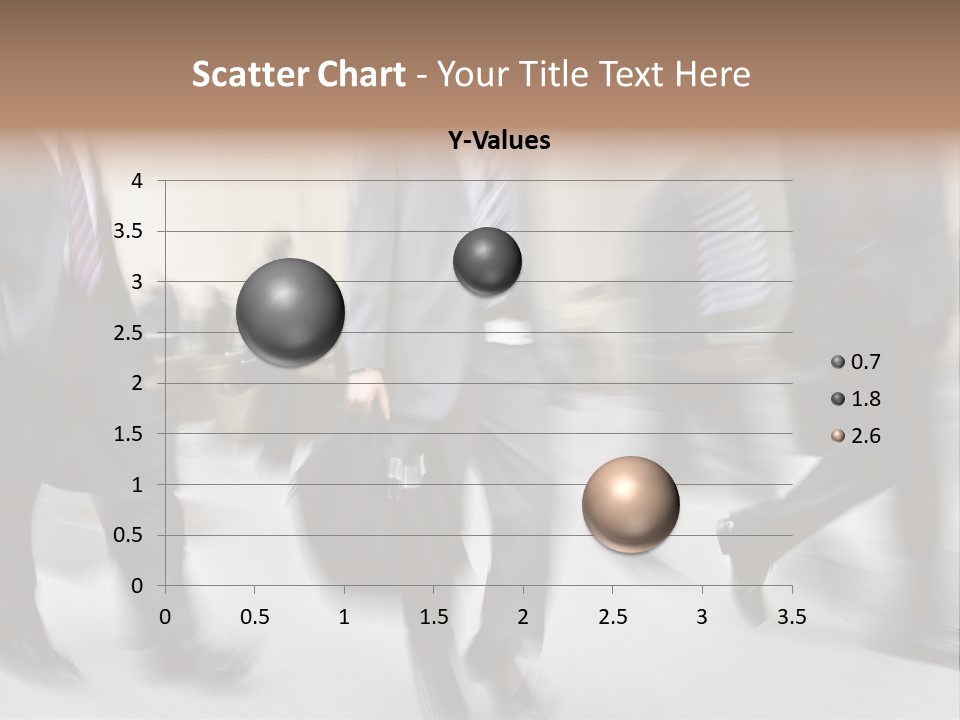 A Group Of Business People Walking Down A Street PowerPoint Template