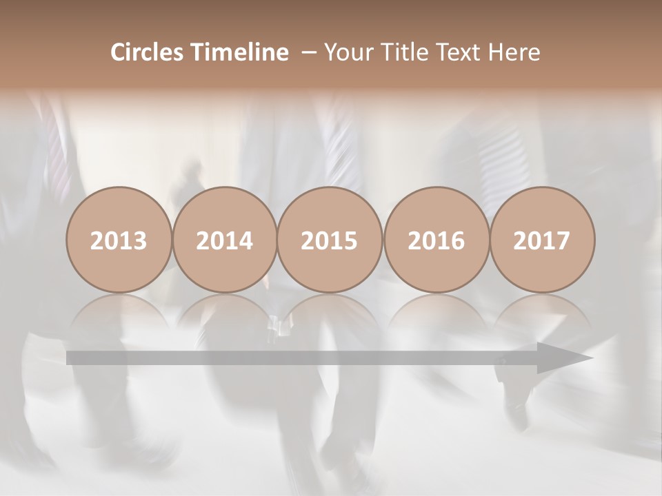 A Group Of Business People Walking Down A Street PowerPoint Template