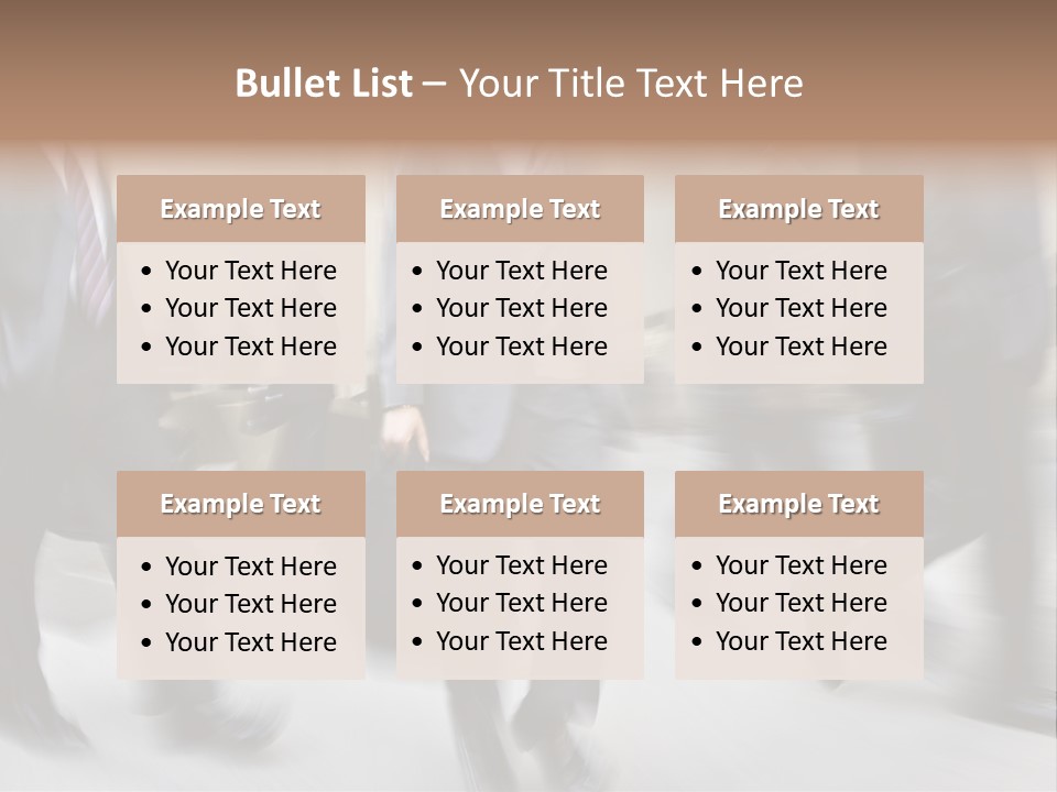 A Group Of Business People Walking Down A Street PowerPoint Template