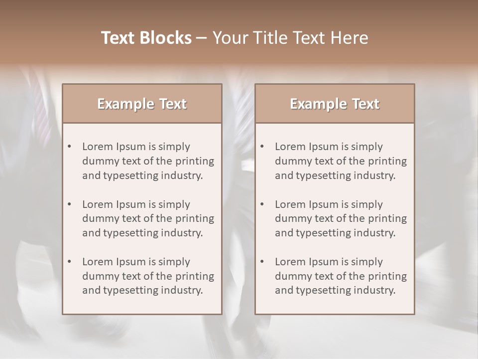 A Group Of Business People Walking Down A Street PowerPoint Template
