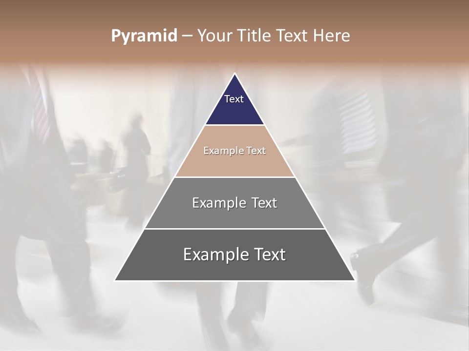 A Group Of Business People Walking Down A Street PowerPoint Template